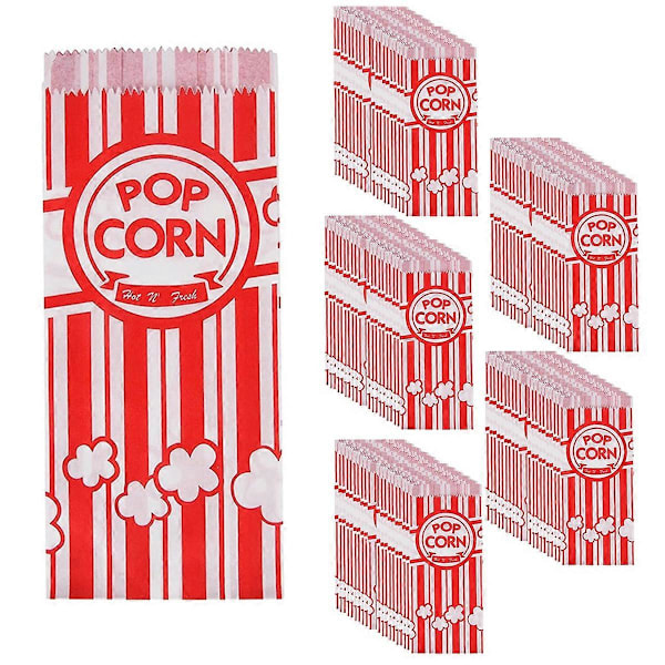 Paperiset Popcorn-pussit, tiiviit rasvankestävät popcorn-pussit juhliin