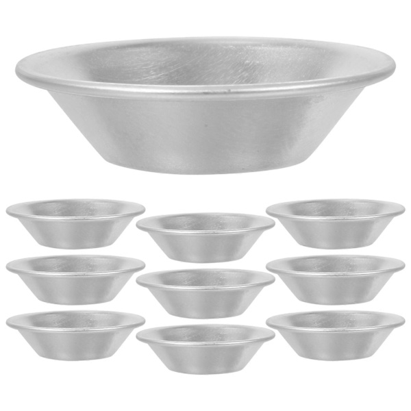 10 stk. Sjokoladecupcakes Aluminium Eggeterteformer Mini Eggeterteformer Gjenbrukbare Eggeterte Eggeterteformer