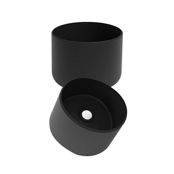 2 st Silikonkoppskydd för Owala Vattenflaska 24oz 32oz Halkskyddande Skyddshylsa för FreeSip Flaskor BPA-Fri Diskmaskinsäker Bottenstötfångare C Black 24oz