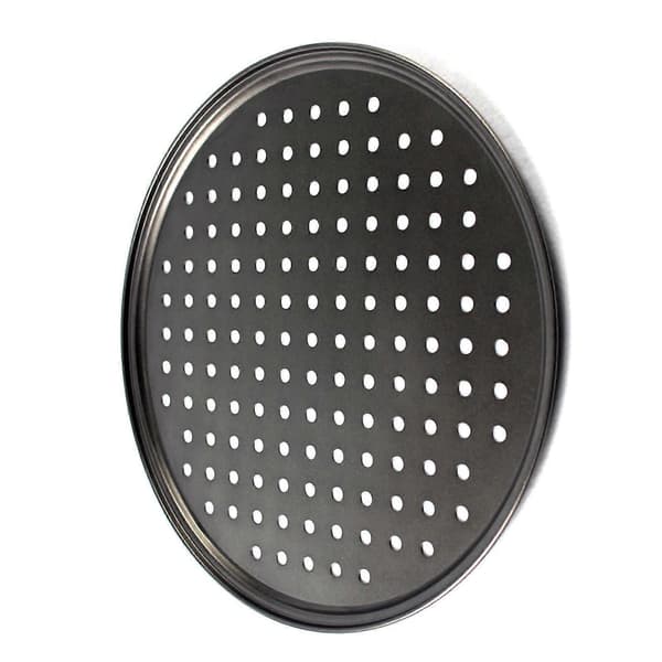 Perforert Pizzapanne Non-stick Baking Lett Avforming Fast Bunn Ventilert Pizzapanne 28CM