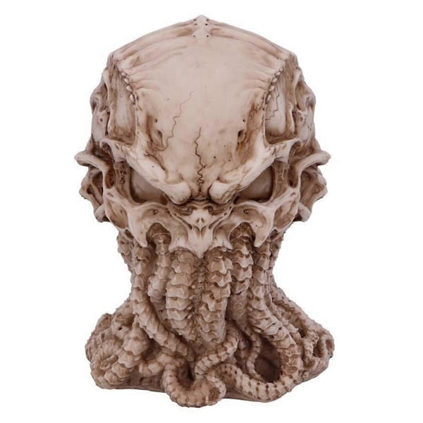 Valkoinen Cthulhu-patsas Cthulhu-kallon hartsi koriste mustekala