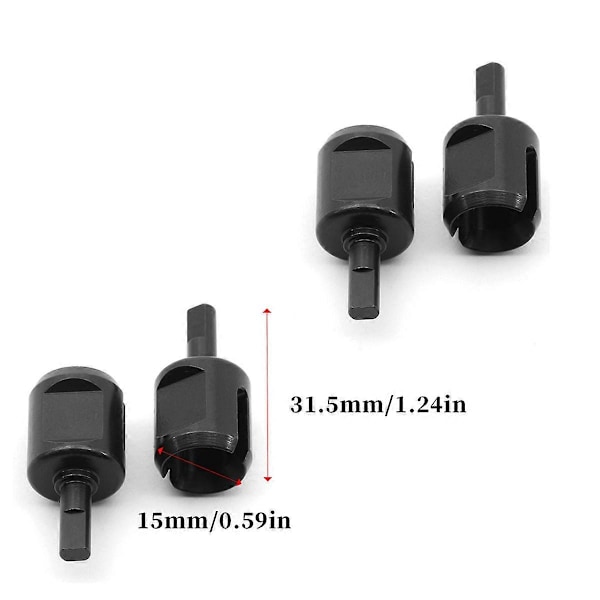 2 st Metall Hjulaxel Hjulkopp för DT03