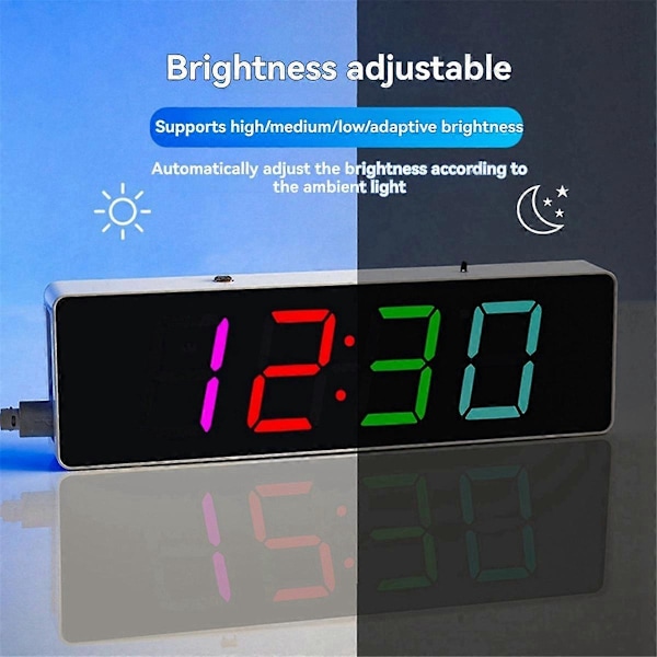 DIY Elektronisk Kit Digital RGB Färgglad LED Väckarklocka Suite 4-siffrig Datum Temperatur Klocka Lödningsprojekt Övning, B