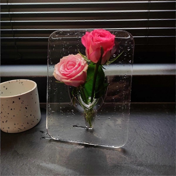 Vas Akryl Fotoram Vas Hydroponisk Blomsterplanter Som Visat