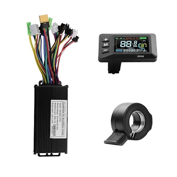 22A Borstlös Kontroller GD02 Mätare LCD Display+130X Gasreglage Kit
