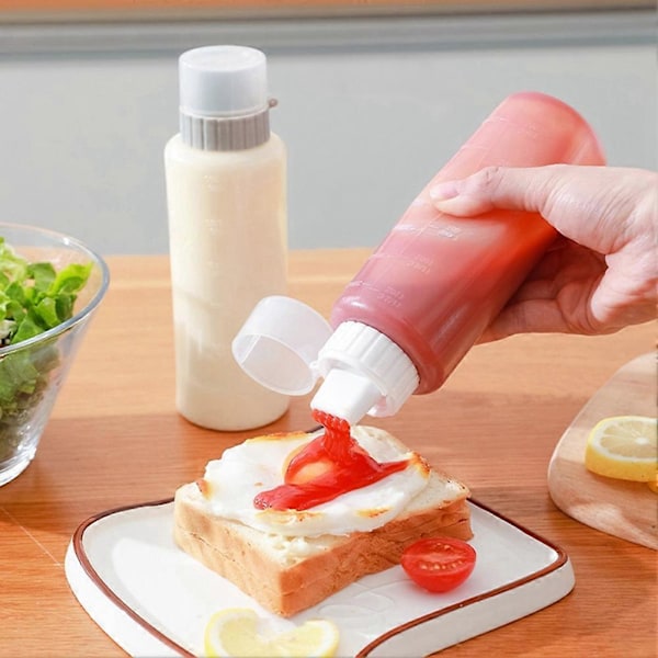 Ketchupflaska med 5 hål för köket, senapsflaska, majonnäs, honungsdispenser, såsförvaringsbehållare A