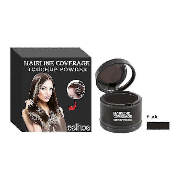 EELHOE hårgrænse dækning Polish pink tyk hårgrænse bærbar let at påføre hårgrænse concealer skyggepulver Black
