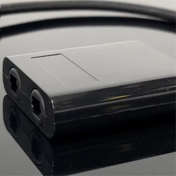 Optisk fiberkabel splitter 2 i 1 Toslink-omvandlare för HDTV DVD Digital TV Sound Bar Förstärkare, Guldpläterad port