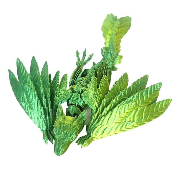 Dynamisk Kristall Drake 3D-Printad Articulerad Drake, Laser Gul