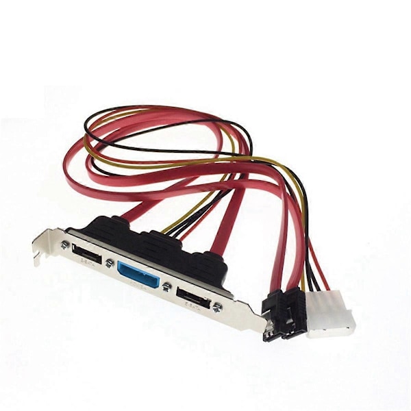 PC DIY SATA - ESATA ja 4-nastainen IDE Molex -virtalähde PCI-kiinnikekaapeli