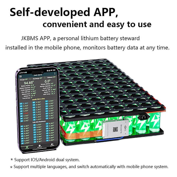 JK Smart Aktiv Balans BMS JKBMS För Li-ion Lifepo4 Batteri