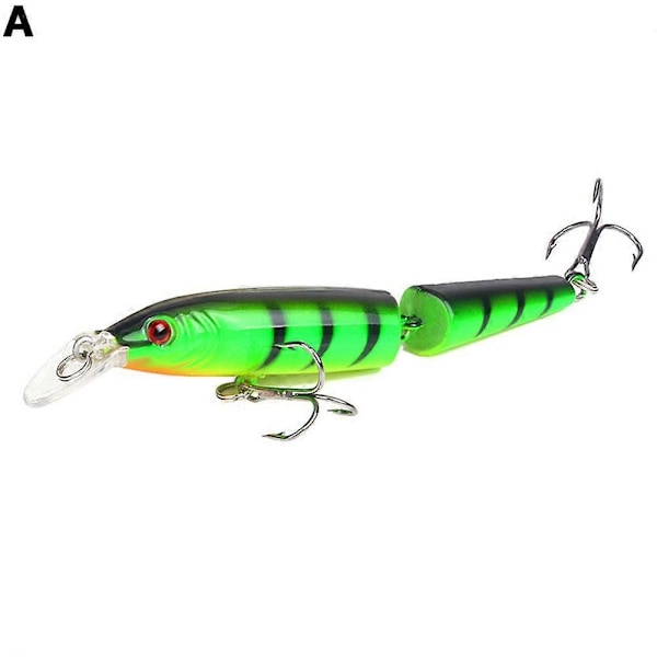 Artificiellt Crankbait Multi Jointed Fiske Bete 10.5cm/9g 2-segments Hårt Bete A