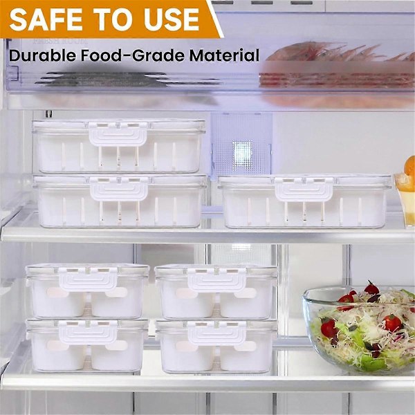Snackal Box Kylskåpsförvaring: Snackorganisatör Återanvändbar Matbricka