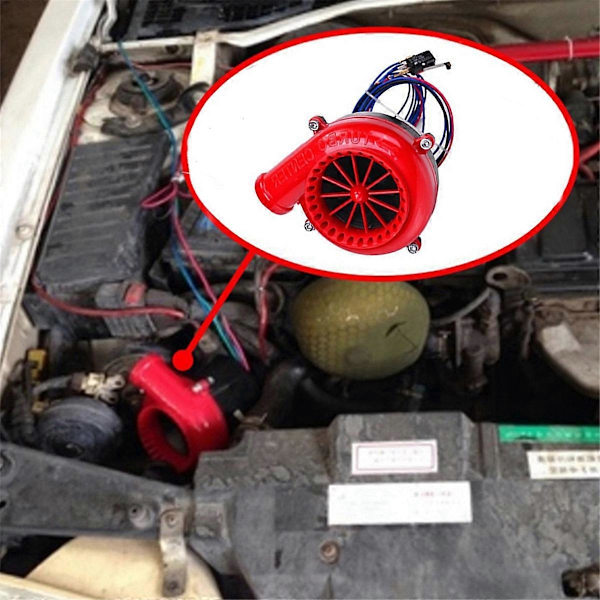 Universal Högljudd Signalhorn Elektronisk Turbo Bil Låtsas Dumpventil Turbo