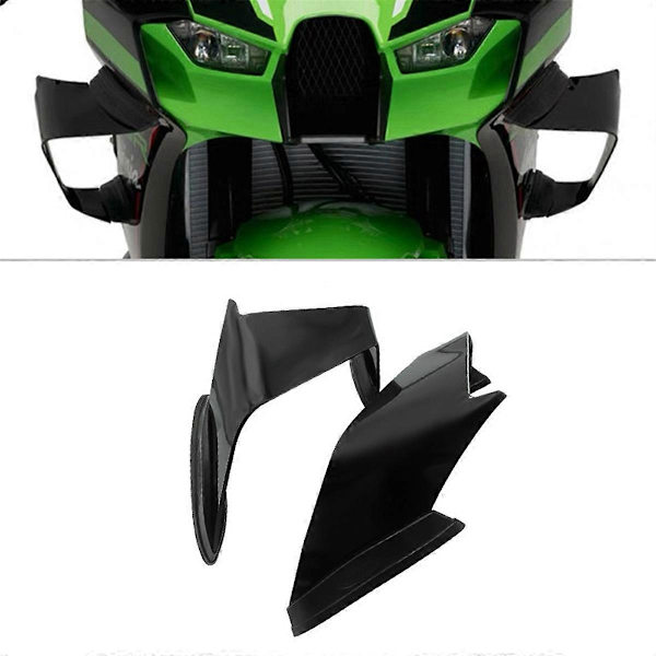 Motorcykel Fast Vindvinge För ZX10R Rök Svart