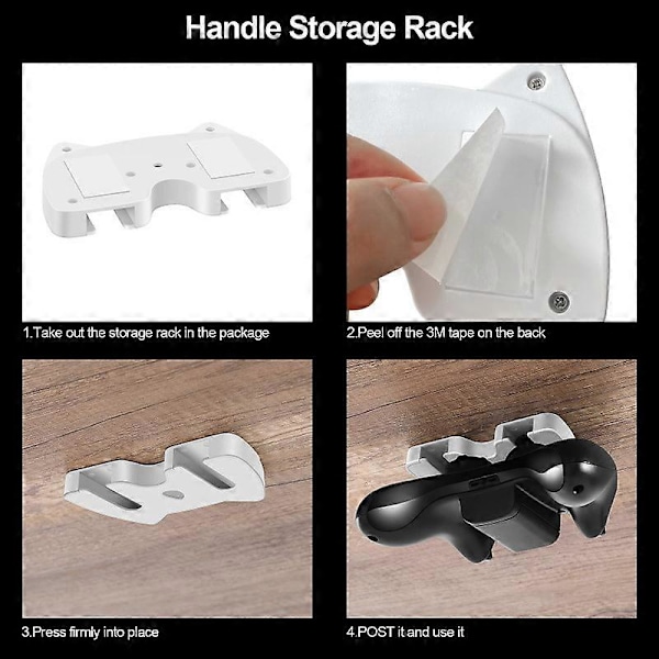 2st Hängande Kontrollerfäste Portabelt Rackhållare för Xbox One Xbox 360 (Vit i Påse)