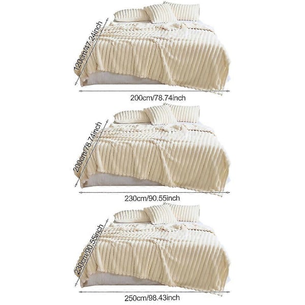 Vintertæppe Ultra-Blødt Dobbeltsidet Plys Komfort Ren Farve Maksimal Komfort Mikrofiber Super Varm Sofa Seng Kontor Lur Vintertæppe Grey M