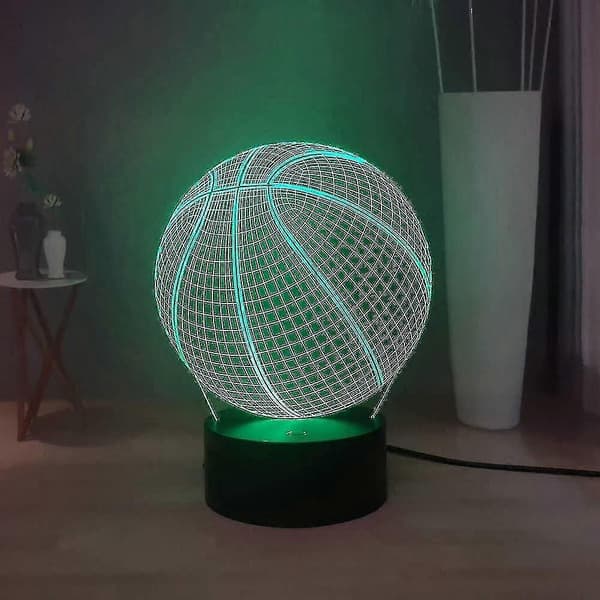 3D Illus Lampe Basketball 3D Illus Skrivebordslampe