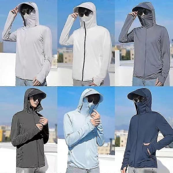 Upf 50+ Uv Aurinkosuojavaatteet Vetoketjullinen Collegepaita white L
