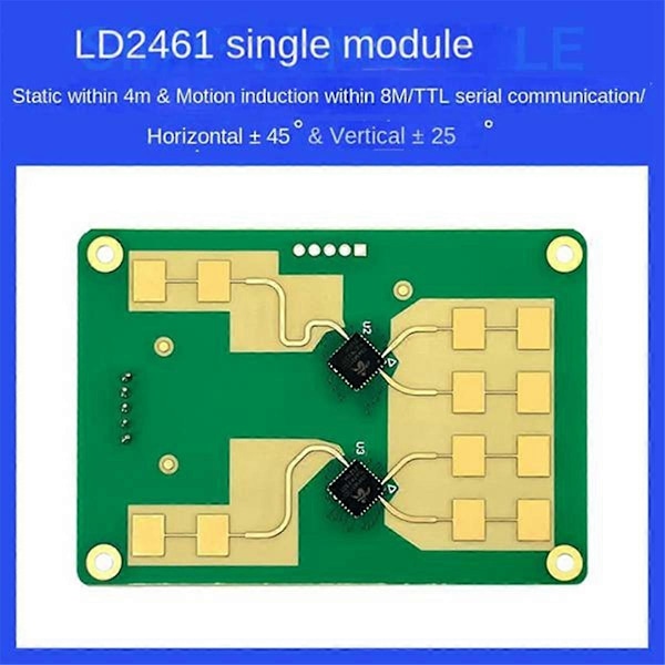 24G 2T4R LD2461 Smart Home Sensor för Avståndsspårning av Mänsklig Närvaro, Rörelsemodul HLK-LD2461 för Sma