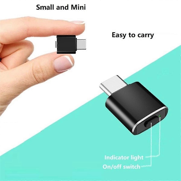 USB C Mus Jiggler Odetekterbar Automatisk Typ C Musrörare 3 Jiggle-lägen Drivrutinsfri för att Hålla Datorn Vaken Silver