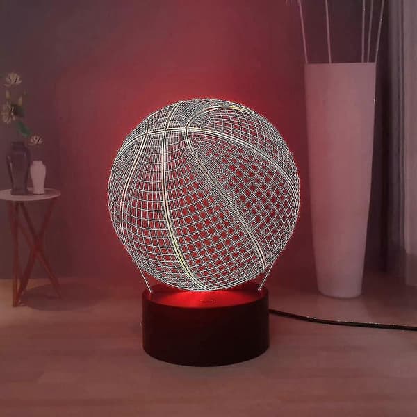 3D Illus Lampe Basketball 3D Illus Skrivebordslampe