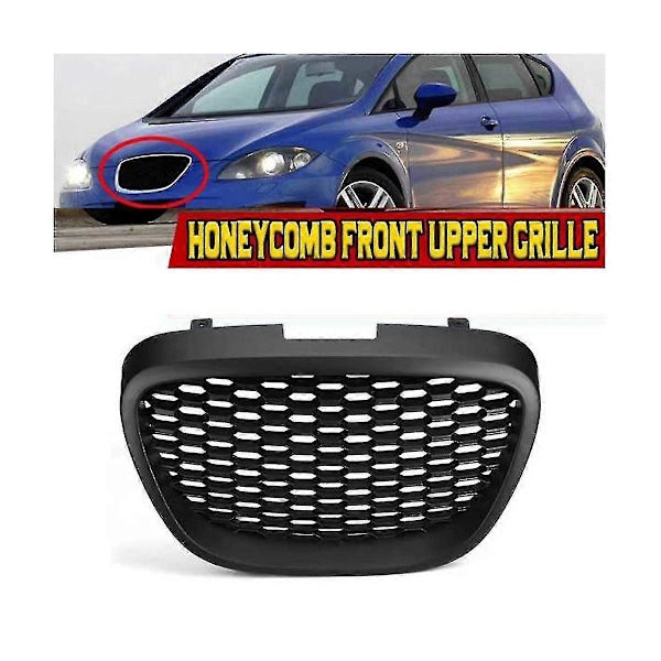 1133007 Bil Främre Svart Mesh Badgeless Sport Grill För 1p Mk2 / 5p / Toledo Mk3