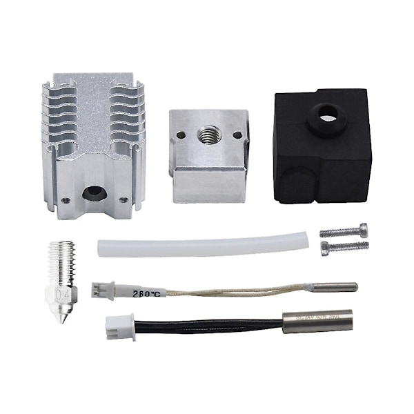 For -V3 SE Hotend Dyse Kit Nano Throat 0.4mm Dyse 24V 40W Varmeblok Ekstruder Hotend Kit 3D