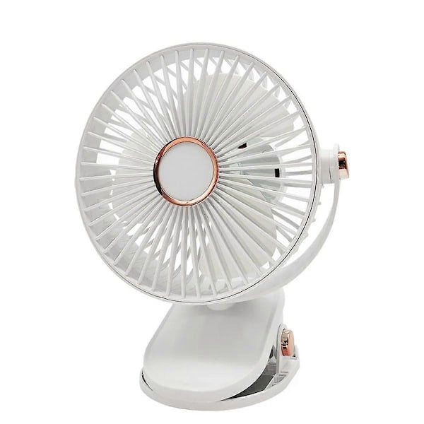 Bærbar LED Campingventilator med Natlys USB Hvid