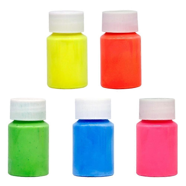 5 st Glöd i mörkret Pigment Fluorescerande Färg Självlysande Färg Glöd i mörkret Färg Ritningspigment