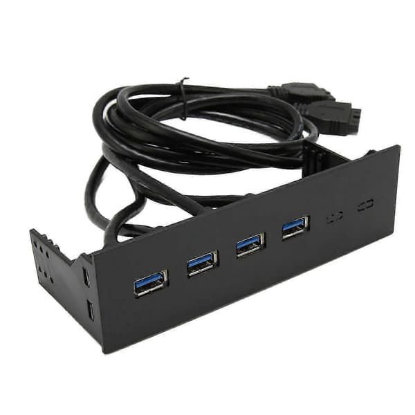 USB3.0 Hub Frontpanel 5Gbps 4 Porter 19pin Optisk Stasjon Frontpanel for 5.25 Tommers PC Datamaskinkabinett