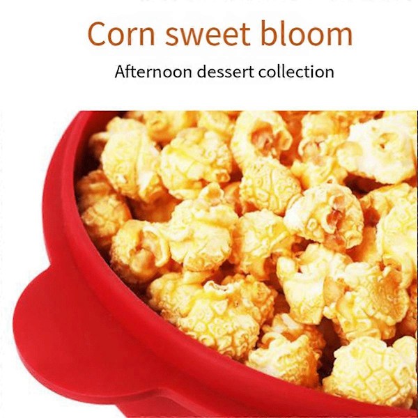 Silikon Mikrovågsugn Popcorn Maker Vikbar Popcornskål