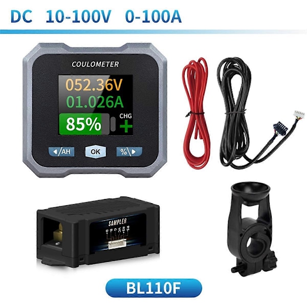 Coulometer Batterimätare och Voltmeter för Elektrisk Fyrhjuling, B