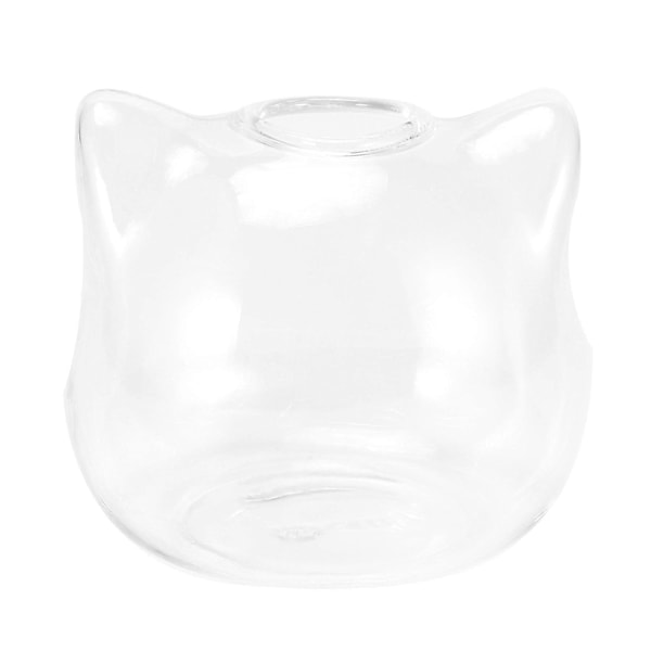 Kattformad Glasvas Hydroponisk Växt Blomvas Dekor Konstgåva
