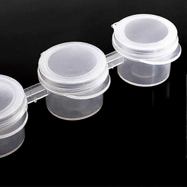 50 Strips Målarfärgburkar, 300 Burkar 2Ml/0.07 Oz Tomma Målarfärgburkar