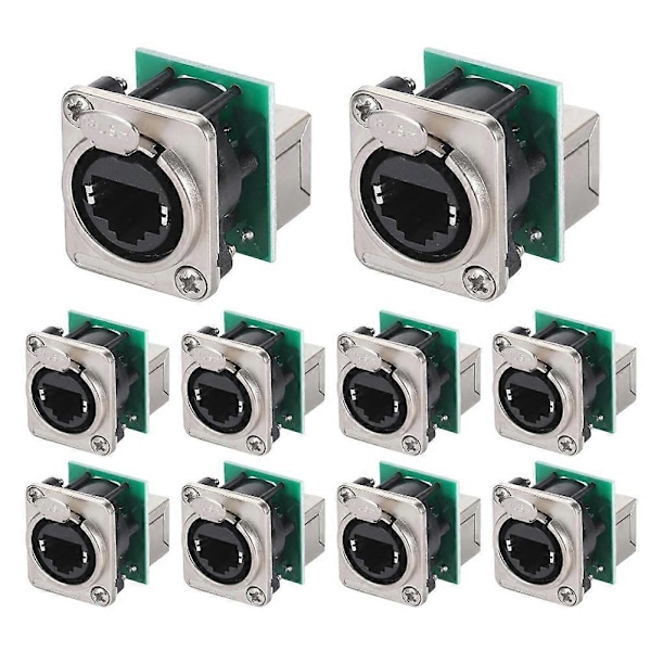 10 stk. Ethercon Rj45 chassis-kontakt