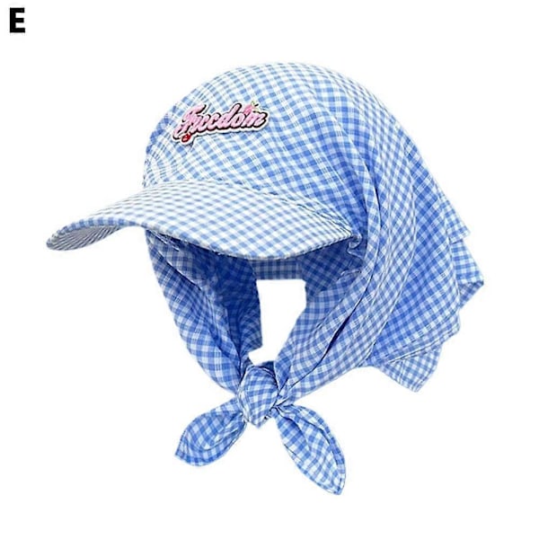 UV Solskydd Rutig Turban Hatt Basebollkeps Solhatt Blue