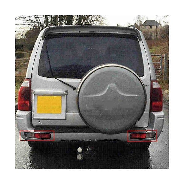 1 par Bil Bakre Stötfångare Dimljus Parkerings Varningsljus Reflektor Bakljus För Montero V73 V77 02-0