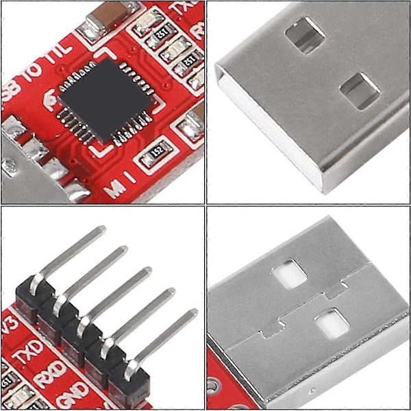 3 st CP2102 USB 2.0 till TTL 5-stifts seriell adapter USB till TTL seriell konvertermodul för UART STC 3.3V och 5V