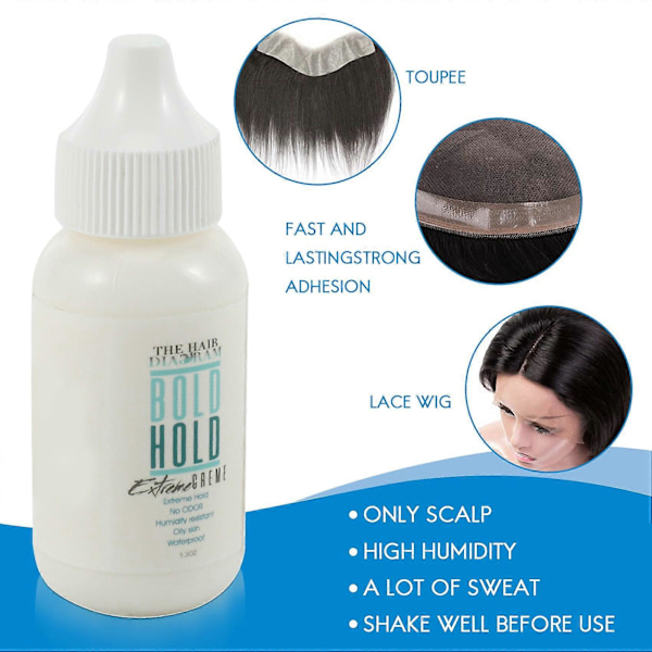 Pitsiperuukin liimalakki Toupee-liima Korvaava liima peruukeille 38ML