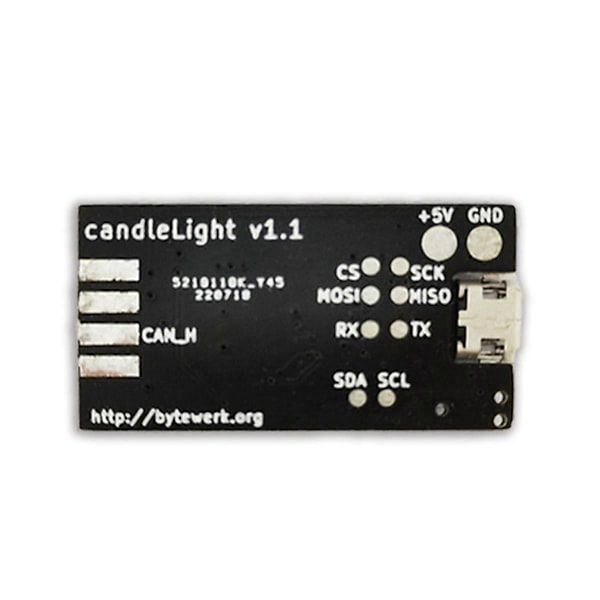 CANdleLight USB till CAN-modul CAN-bussanalysator CAN-felsökningsadapter LED-indikator för analys av CAN-protokoll med öppen källkod