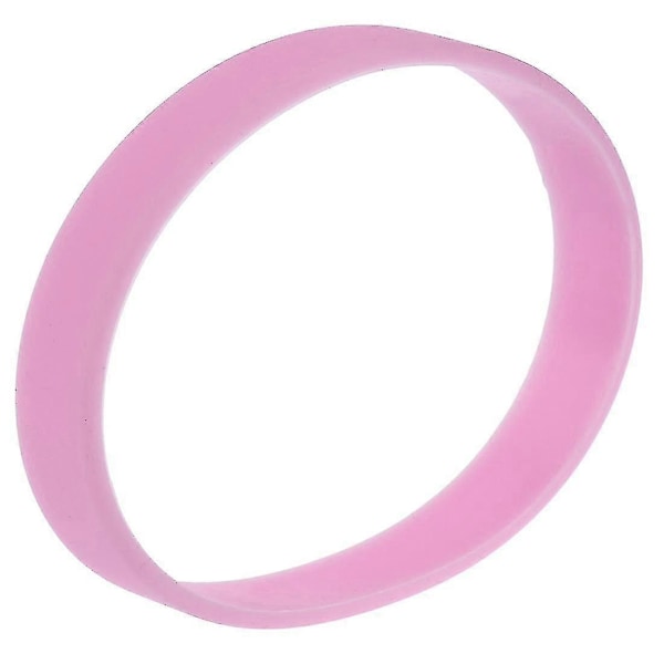 Fashion Silikon Gummi Elasticitet Armband Armband Manschett Armring Rosa