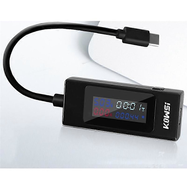 KWS-065C USB-C Spänningsmätare Timing Amperemeter Digital Monitor