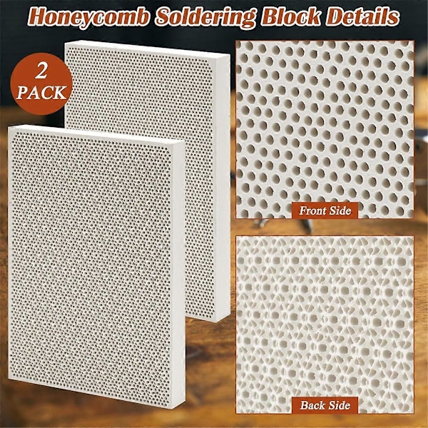 7st Smyckeslödningskit, 2 Honeycomb Lödningsblock, 1 Koppartång