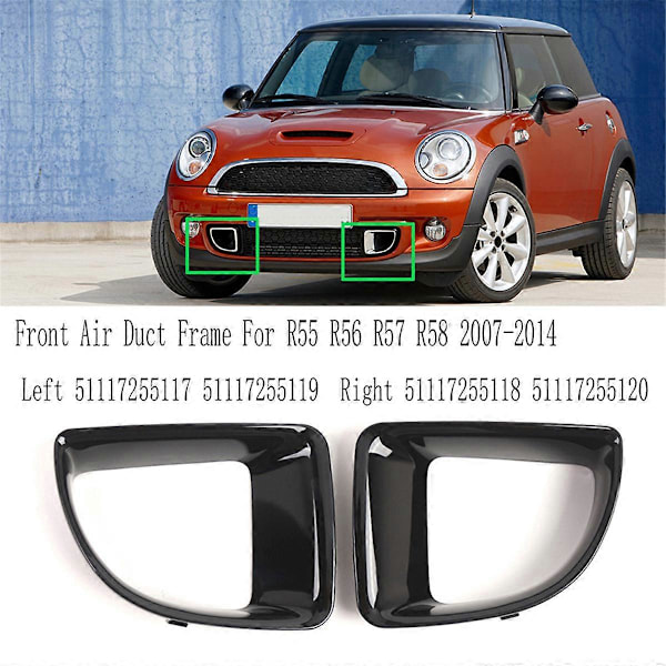 Främre luftkanalram för MINI R55 R56 R57 R58 2007-2014 Höger