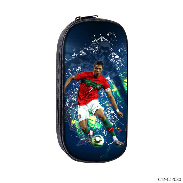 Football Star Case med stor kapacitet 22cm 3D-utskrift Cristiano Ronaldo Svart 1 22cm