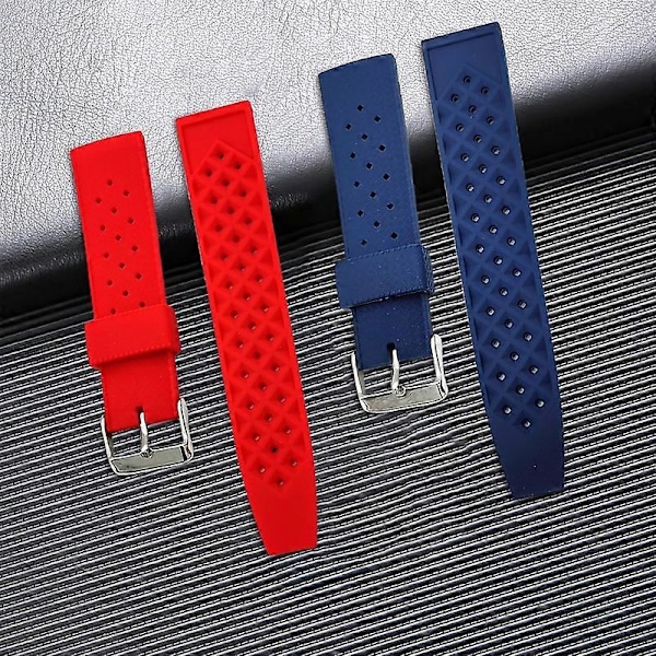 Kellon ranneke vedenpitävä uudelleenkäytettävä säädettävä 22MM/20MM kellon rannekkeen vaihto yhteensopiva Huawei GT2:n kanssa Red 22 mm