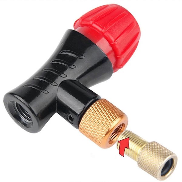 Cykel Luftpump Ventil Inflator Adapter CO2 Gas Pump