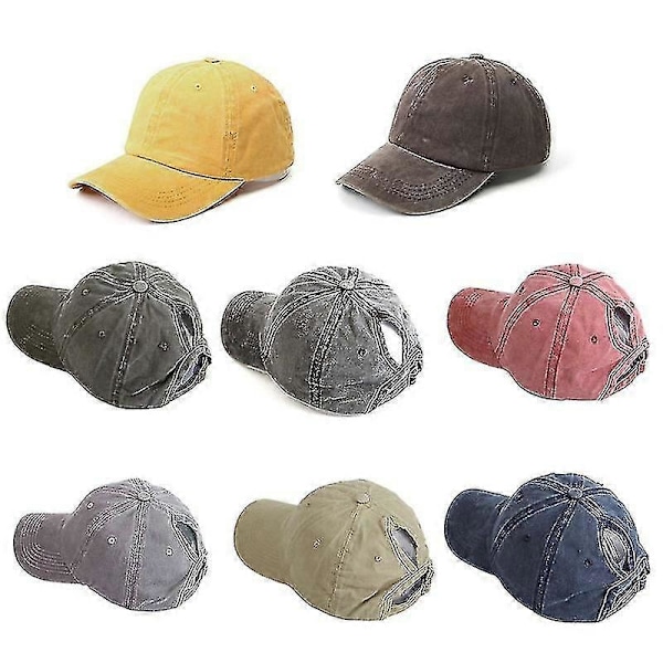 Ponytail-Baseball-Lippis Naisille Lomalle Snapback-Hat Pesty Pesu Puuvilla Mukavuus Kevät