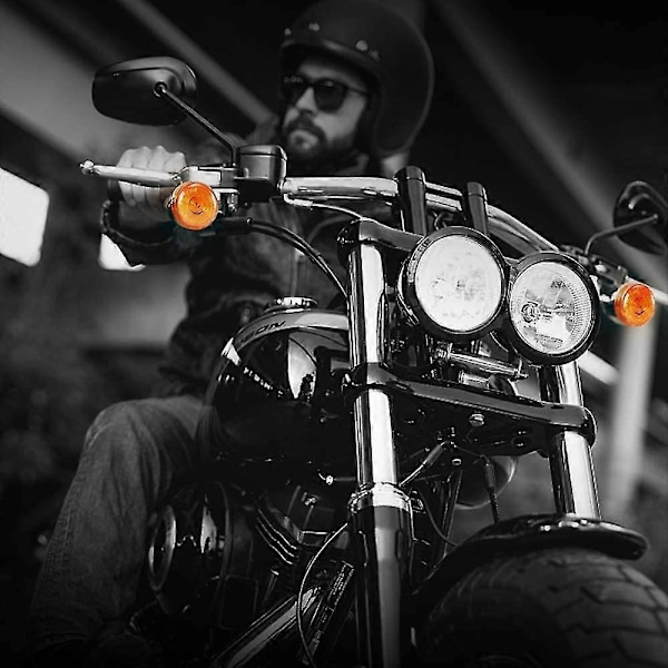 Motorcykel Blinkers Krom Fram Bakljus för Bobber Chopper (4 st)